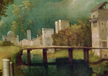 Stadtlandschaft, Detail der Die Sturm (Detail)